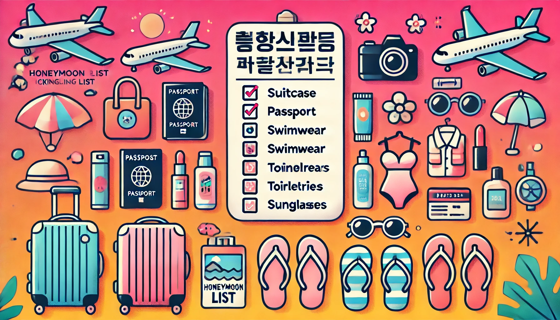신혼여행 준비물 리스트 10가지